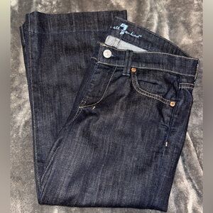 7 For all mankind cropped dark wash